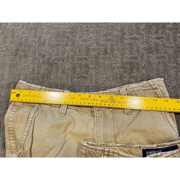 Abercrombie Fitch Cargo Shorts Sz  30‎ Khaki Distress Vintage Heavy Y2K 2pair (H - Picture 4 of 6